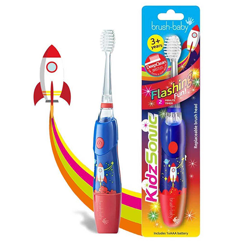 Sonic Electric Toothbrush Brush-Baby KidzSonic Rocket for Ages 3+