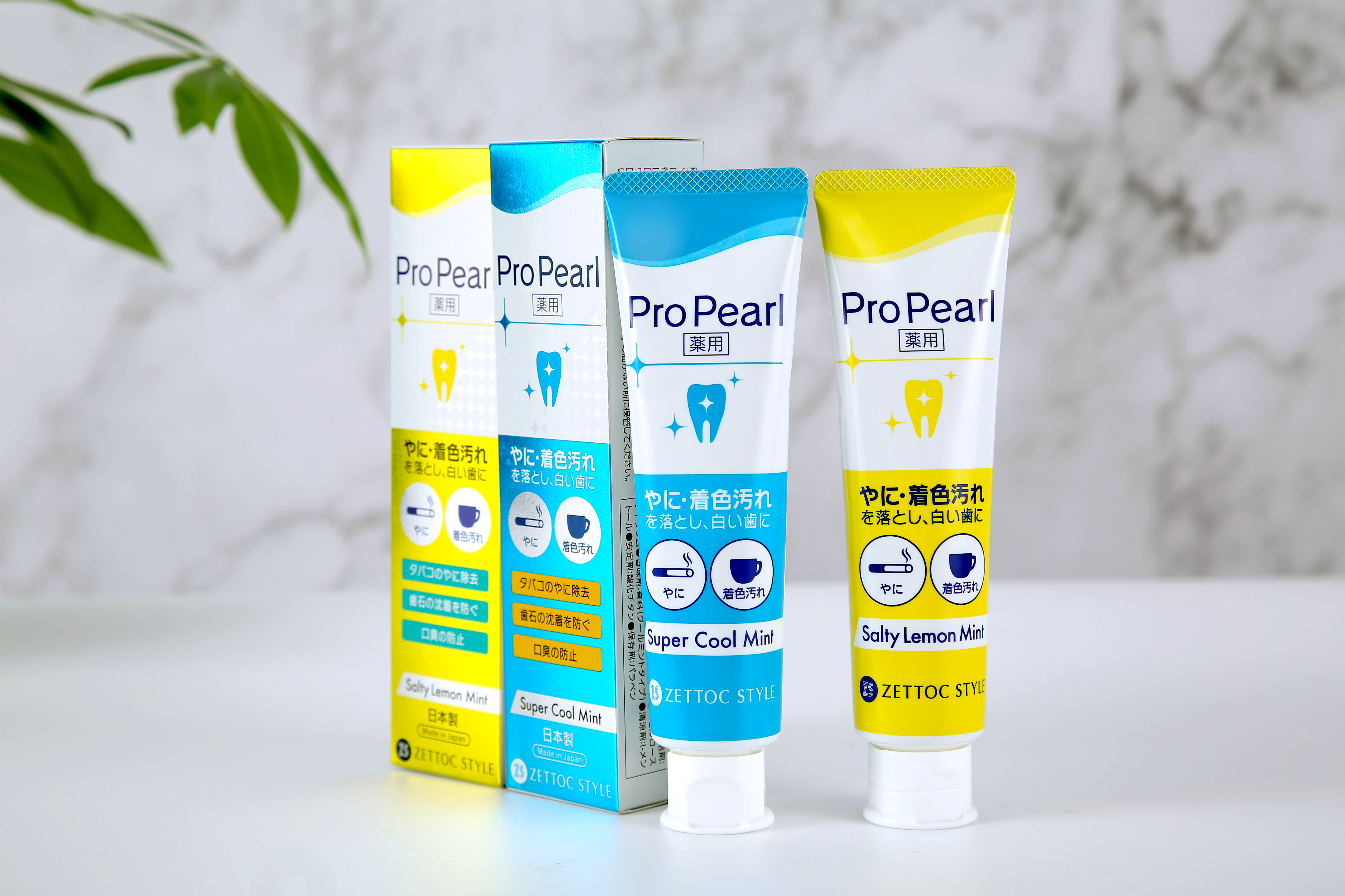 Japanese whitening toothpaste NIPPON ZETTOC ProPearl fluoride-free salted lemon with mint, 100 g