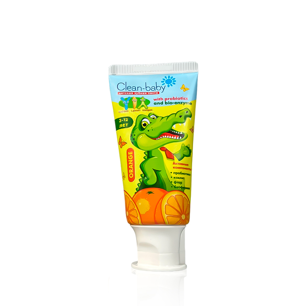 Children's toothpaste Clean-baby Orange 3-12 years with probiotics, 50 ml