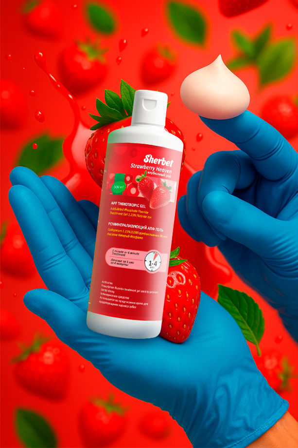 Sherbet Ph-Neutral Gel, Strawberry Heaven Flavor, 500 ml