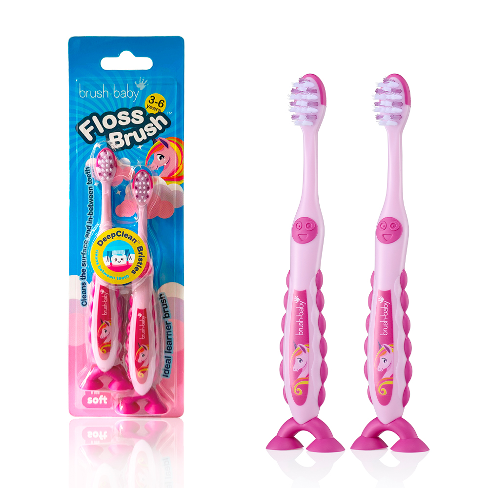 Children's Toothbrush Brush-Baby FlossBrush, 3-6 Years, Unicorn, 2 pcs