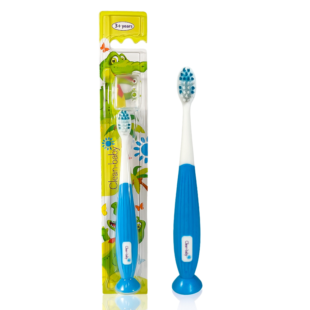 Children's toothbrush Clean-Baby, Crocodile, 3+ years, soft bristles