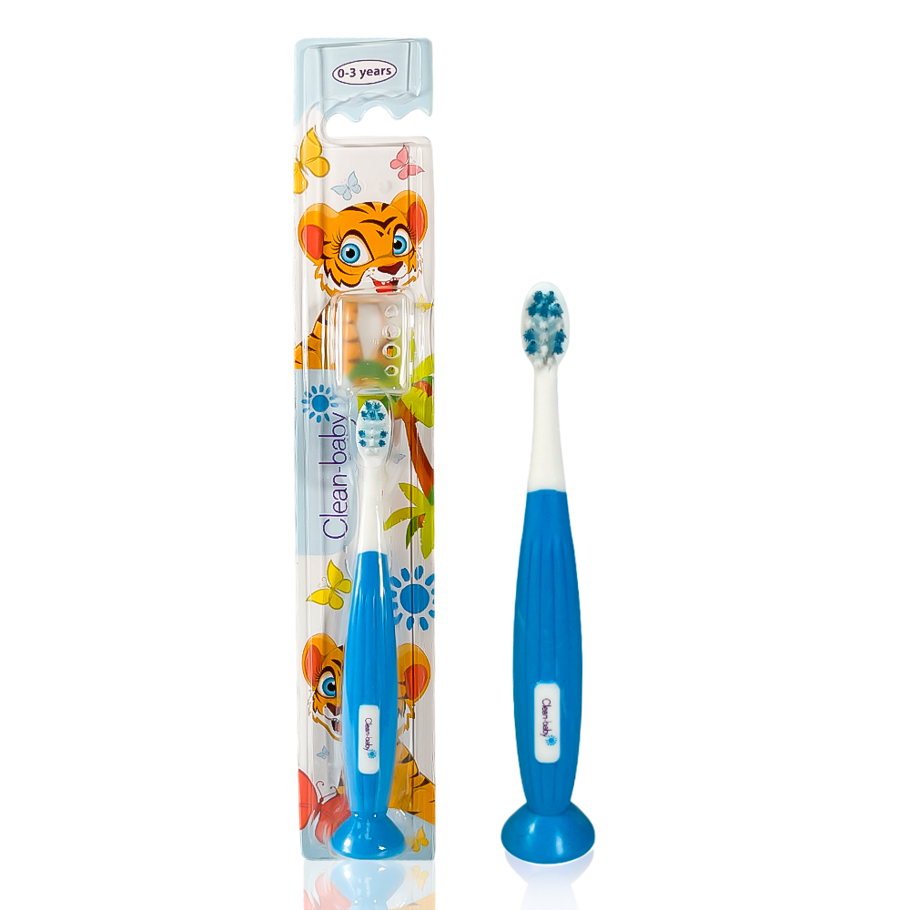 Children's toothbrush Clean-Baby, Tiger Cub, 0-3 years, soft bristles