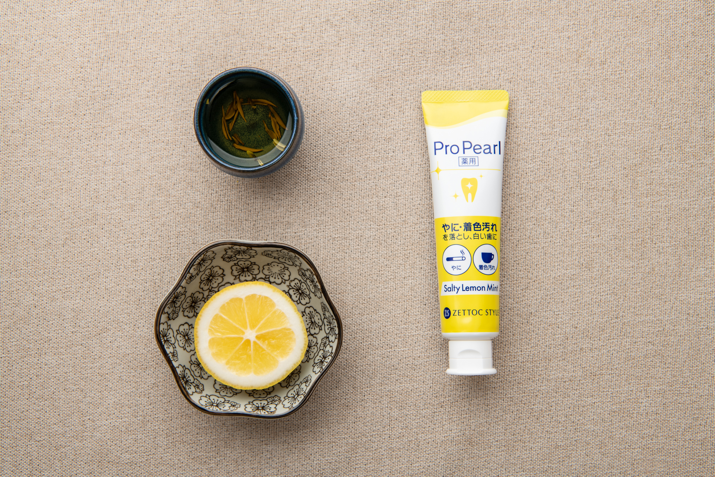 Japanese whitening toothpaste NIPPON ZETTOC ProPearl fluoride-free salted lemon with mint, 100 g