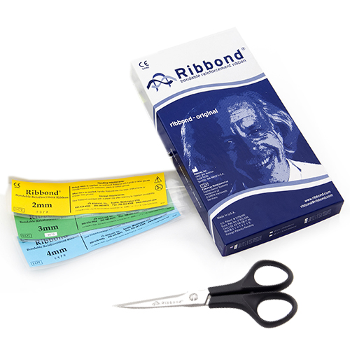 Dental Splinting Material Ribbond Original 2/3/4 mm, 3 Strips of 22 cm, With Scissors