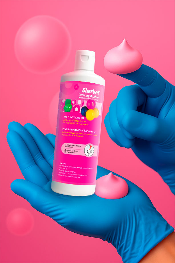 Sherbet APF Gel, Flavor Chewing Bubble, 500 ml