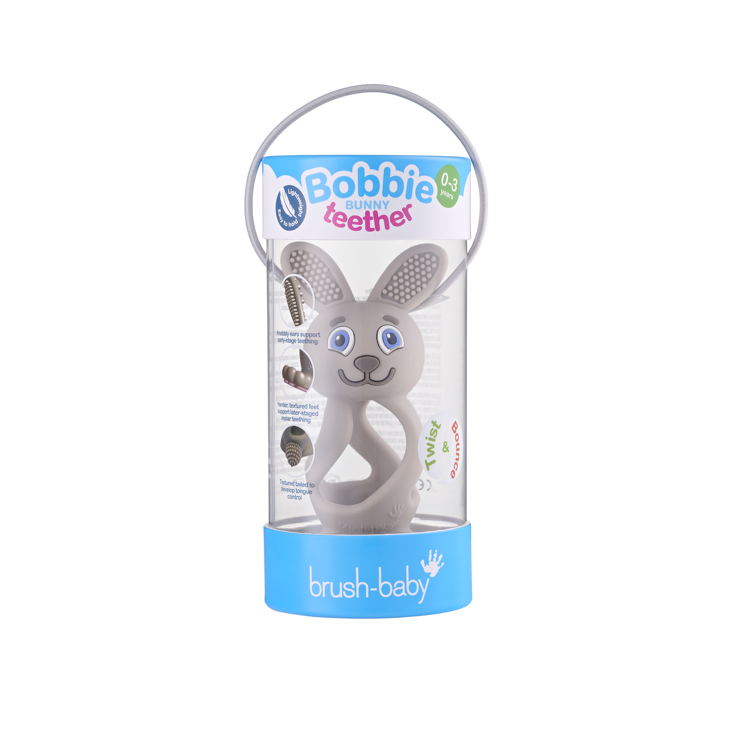 Teething Toy for Babies 0-3 Years Brush Baby, Color Cappuccino