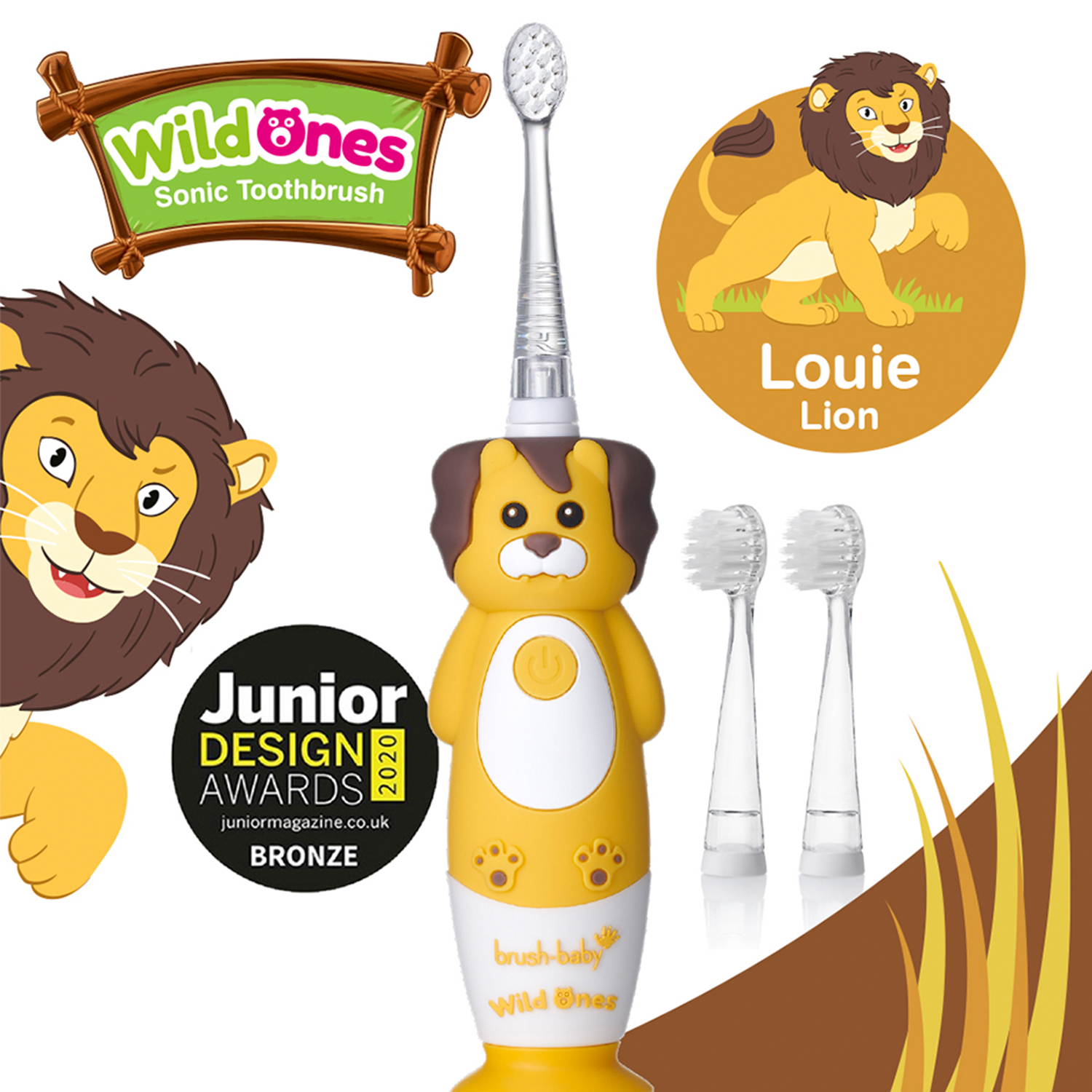 Sonic Electric Toothbrush Brush-Baby Sonic Lion 0-10 Years