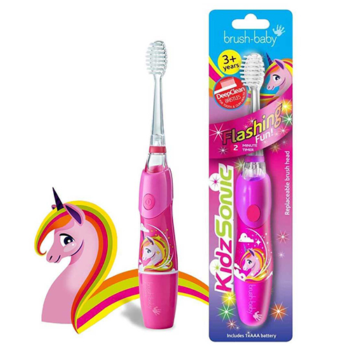 Brush-Baby KidzSonic Unicorn Sonic Electric Toothbrush for Kids from 3 Years