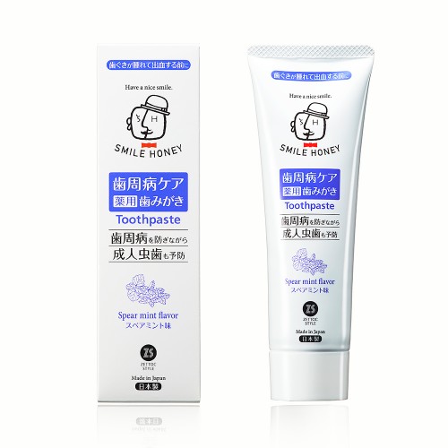 Japanese anti-cavity toothpaste NIPPON ZETTOC SMILE HONEY (mint), 120 g