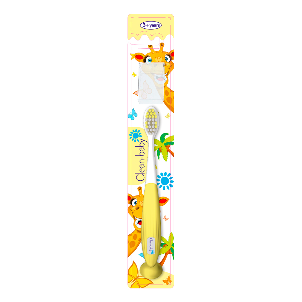 Children's toothbrush Clean-Baby, Giraffe, 3+ years, soft bristles