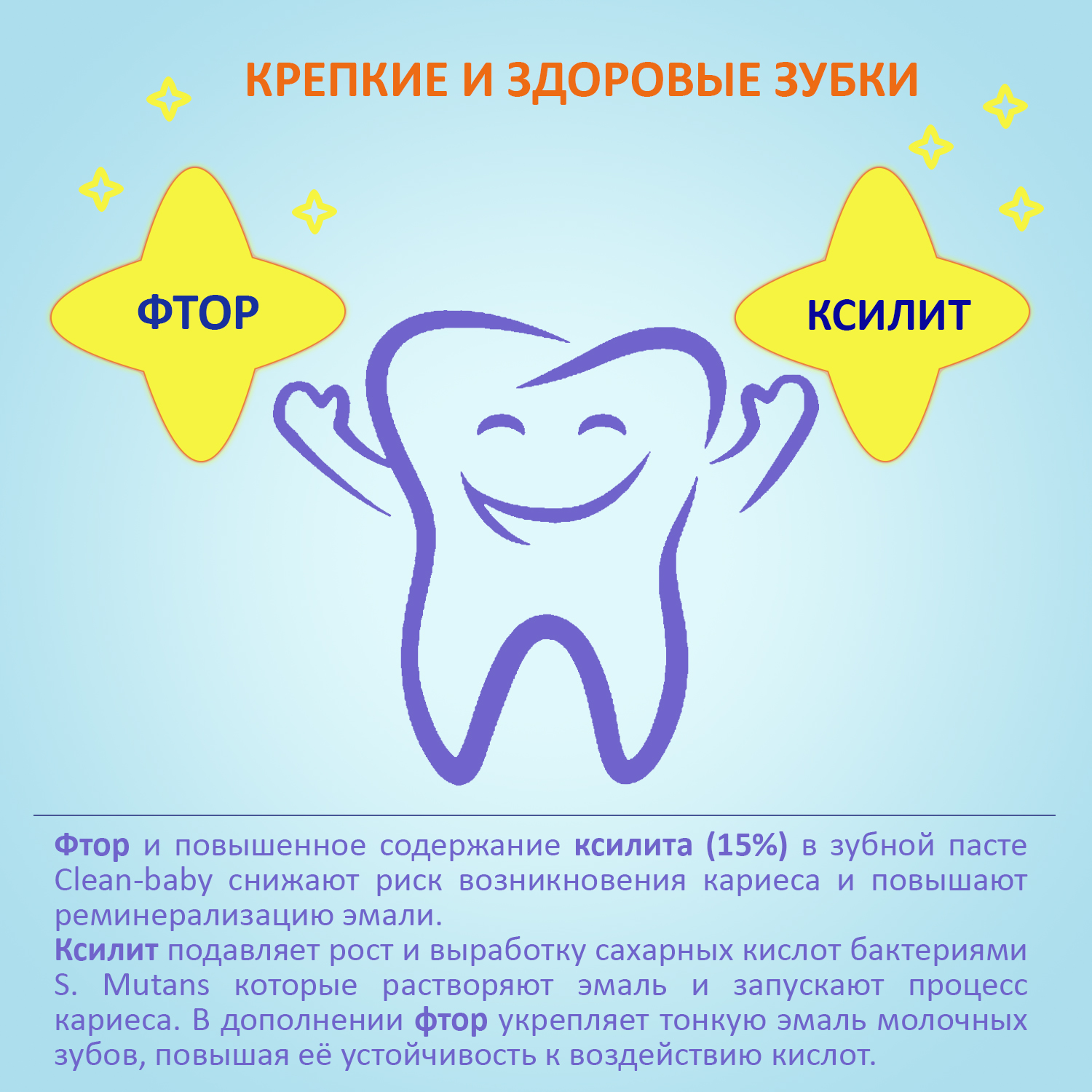 Clean-baby children's toothpaste, strawberry, from 0 to 3 years, 50 ml