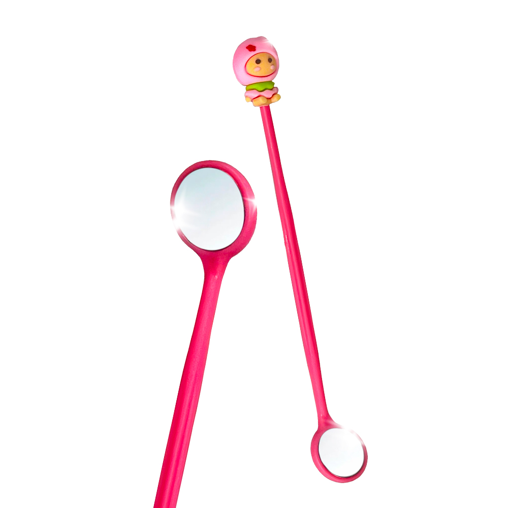 Mirror for monitoring oral hygiene of teeth and gums Clean-baby, Pink