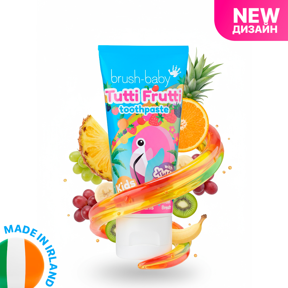 Children's Toothpaste Brush-Baby TuttiFrutti, Multi-Fruit, 3+ Years