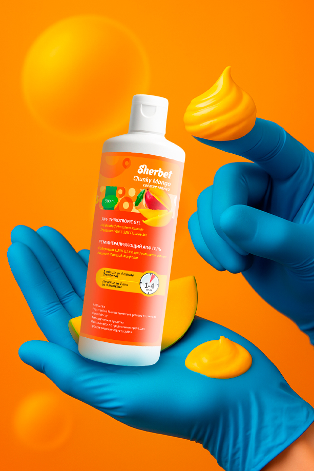 Sherbet APF Gel, Chunky Mango Flavor, 500 ml