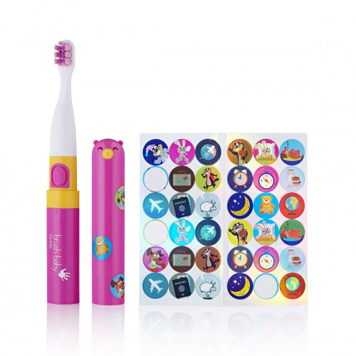Sonic Electric Toothbrush Brush-Baby Go-Kidz Pink, 3+ Years, Pink