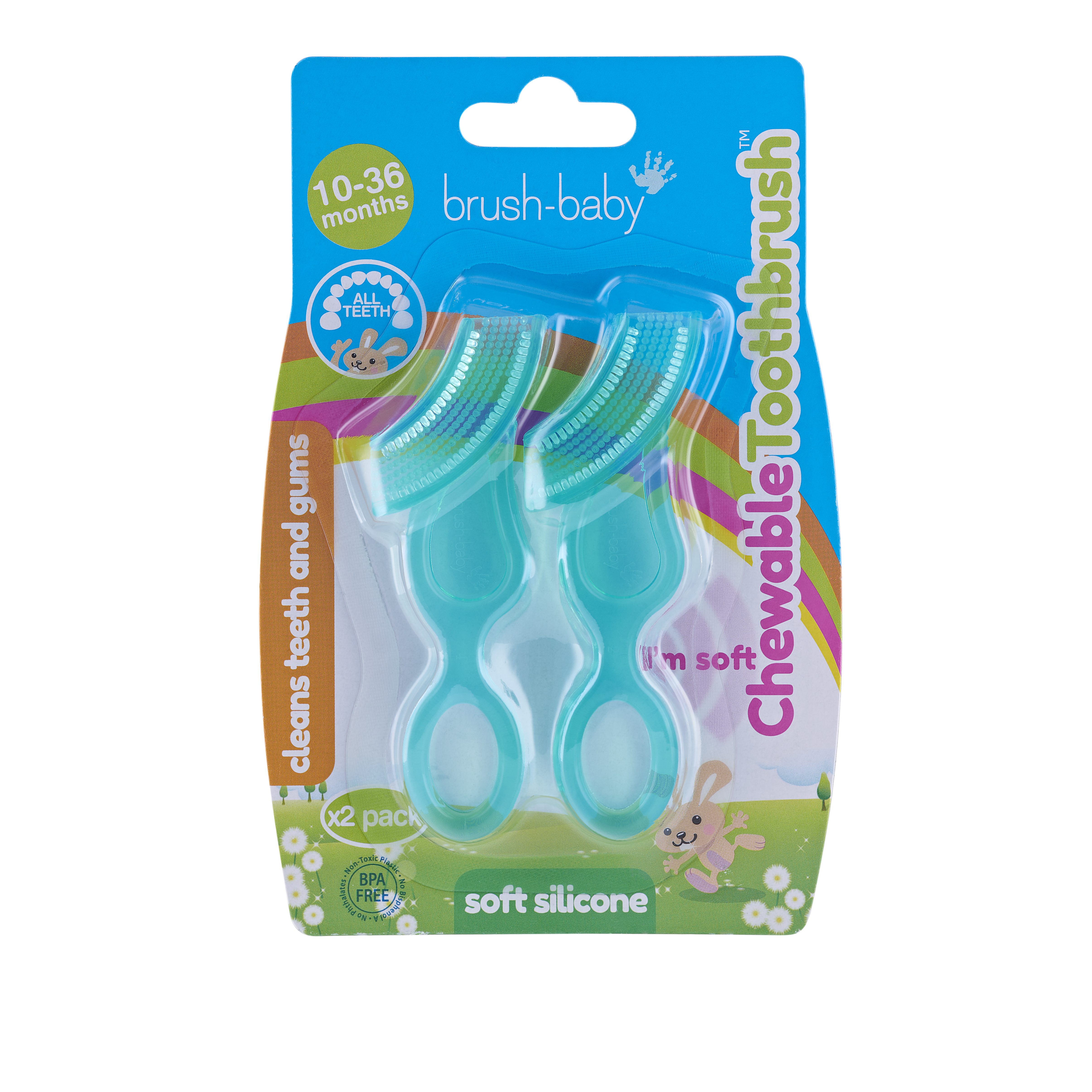 Brush-Baby Chewable Toothbrush, 2 pcs.
