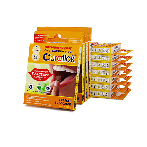 Curatick Healing Patch for Mouth Sores, 2 pcs.
