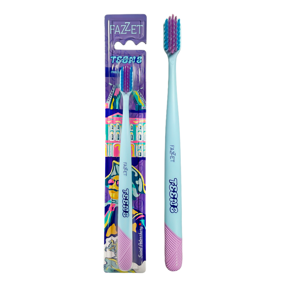 Toothbrush for Teenagers Fazzet TEENS St. Petersburg, from 10 years, medium hardness