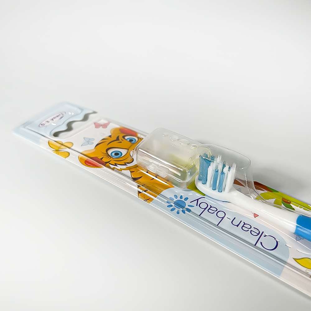 Children's toothbrush Clean-Baby, Tiger Cub, 0-3 years, soft bristles
