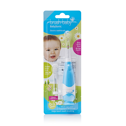 Sonic Electric Toothbrush Brush-Baby BabySonic, 0-3 Years, Blue