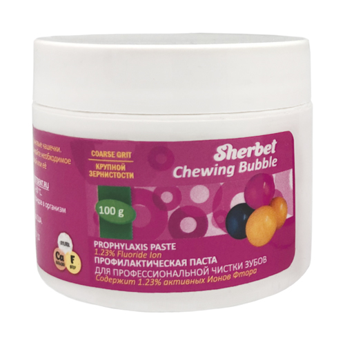 Sherbet Prophylaxis Paste, Chewing Gum Flavor, Grit Coarse, 100 gr., Jar