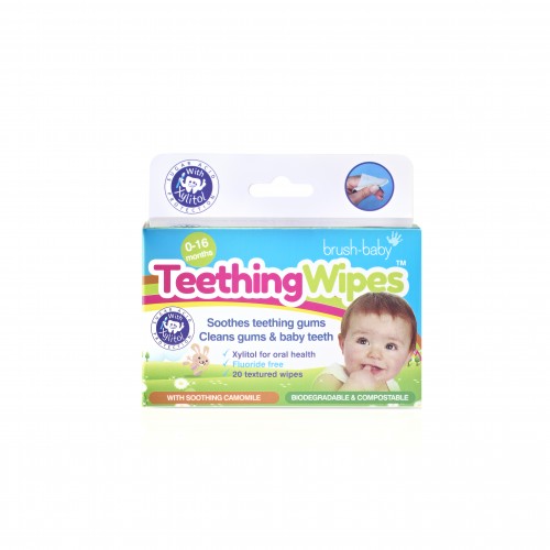Children's Dental Wipes with Xylitol and Chamomile Brush-Baby DentalWipes, 20 pcs.