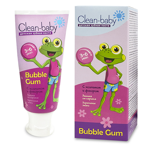 Clean-baby children's toothpaste, bubble gum flavor, for ages 3 to 6 years, 50 ml