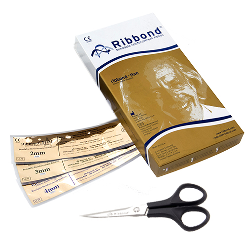 Dental Splinting Material Ribbond THM 2/3/4 mm, 3 Strips of 22 cm, With Scissors