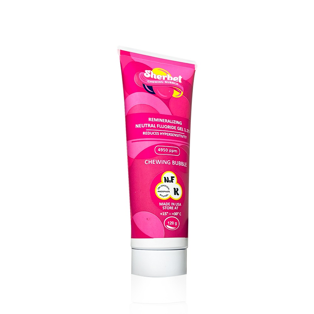 Sherbet Remineralizing Gel 1.1%, Chewing Gum, 120 gr.