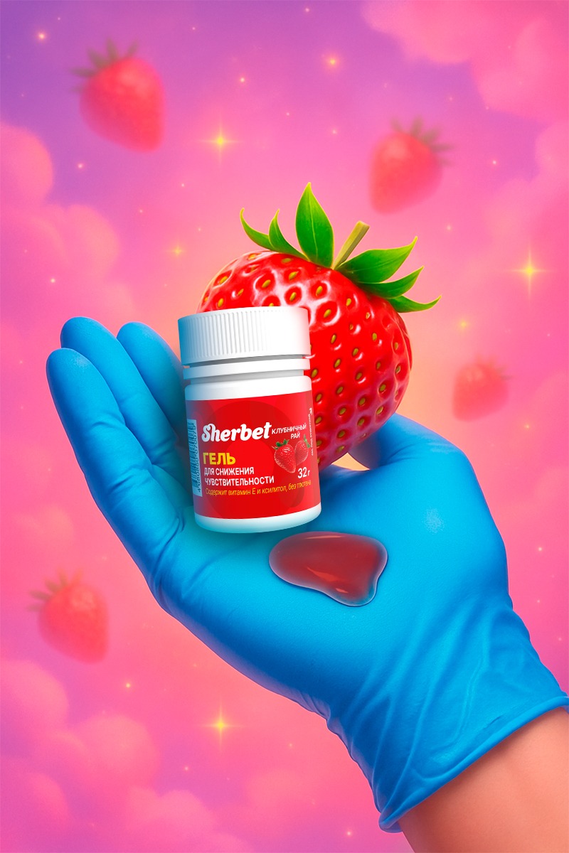 Sherbet Gum Desensitizing Gel, Strawberry Paradise, 32 g