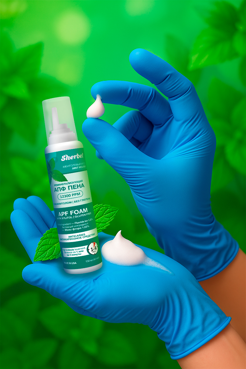 APF Remineralizing Tooth Foam Sherbet, Mint Mousse, 130 ml