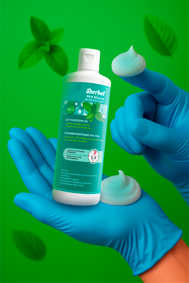Sherbet Ph-Neutral Gel, Menthol Mousse Flavor, 500 ml