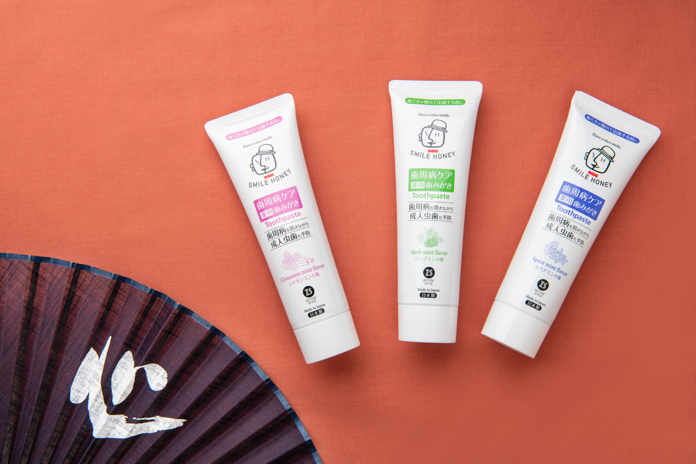 Japanese anti-cavity toothpaste NIPPON ZETTOC SMILE HONEY (meadow mint), 120 g