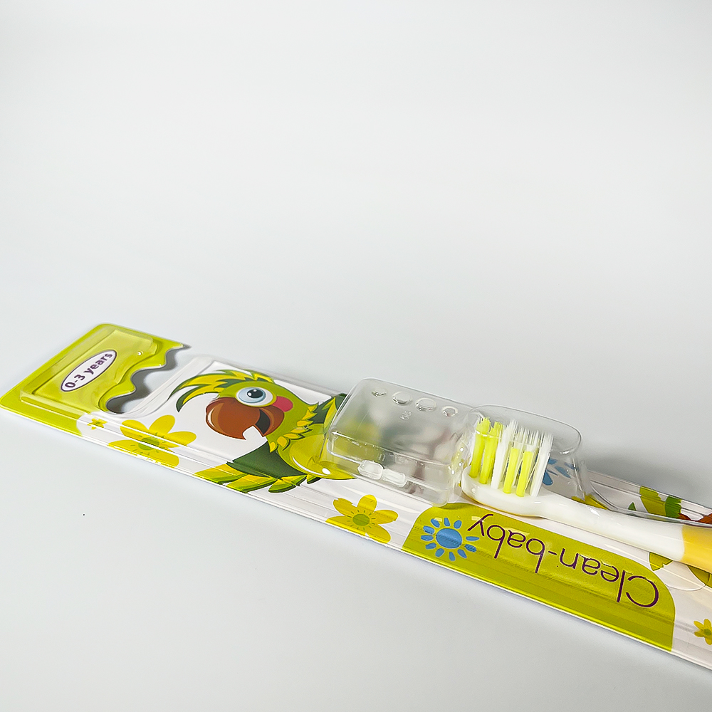 Children's toothbrush Clean-Baby, Parrot, 0-3 years, soft bristles