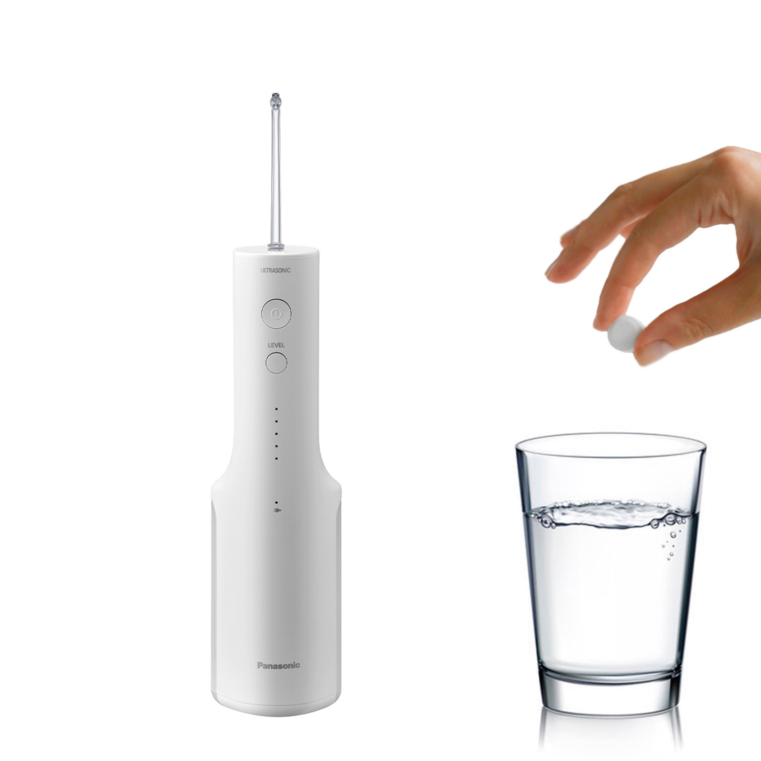 Panasonic EW-DJ66 Oral Irrigator, Ultrasonic + Gift (Cleaning Solution)