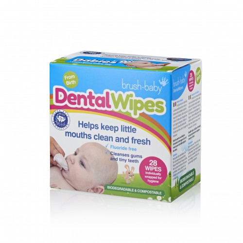 Children's Dental Wipes with Xylitol Brush-Baby DentalWipes, 28 pcs.