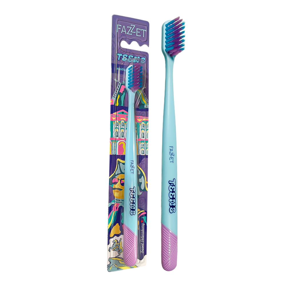 Toothbrush for Teenagers Fazzet TEENS St. Petersburg, from 10 years, medium hardness