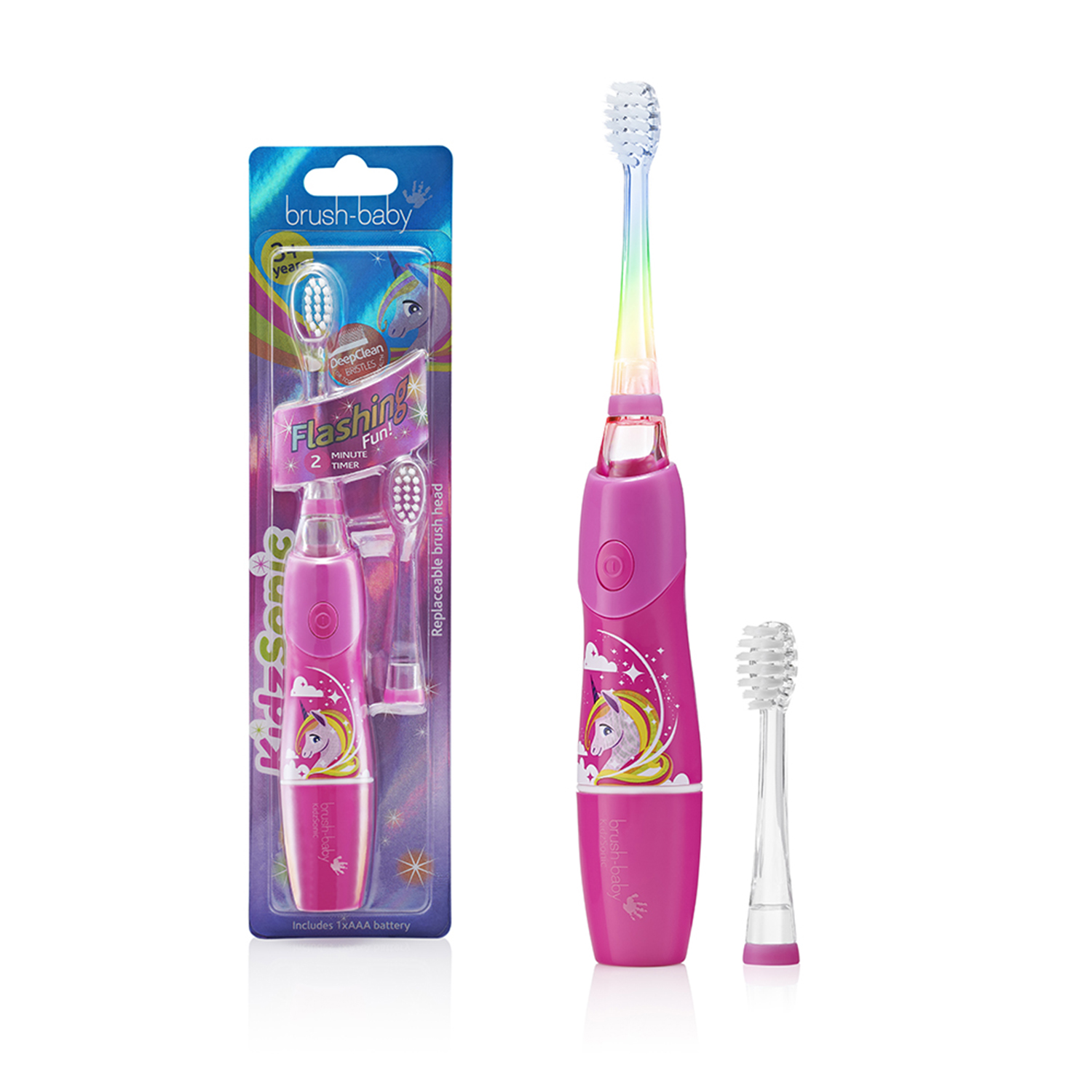 Brush-Baby KidzSonic Unicorn Sonic Electric Toothbrush for Kids from 3 Years
