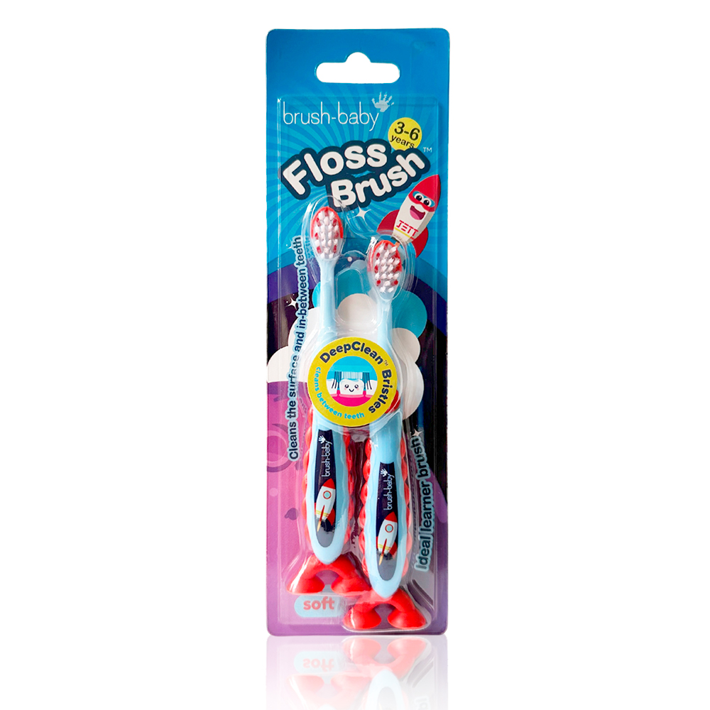 Children's Toothbrush Brush-Baby FlossBrush, 3-6 Years, Rocket, 2 pcs/set