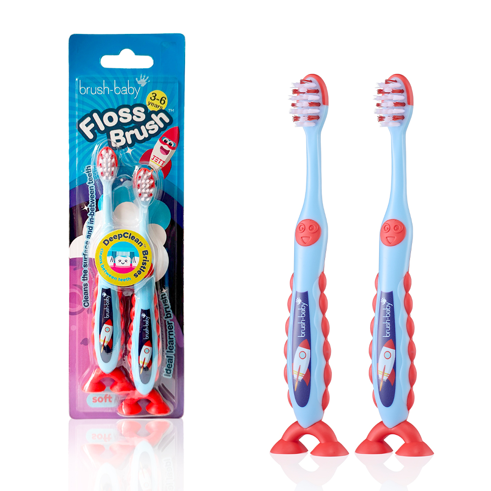 Children's Toothbrush Brush-Baby FlossBrush, 3-6 Years, Rocket, 2 pcs/set