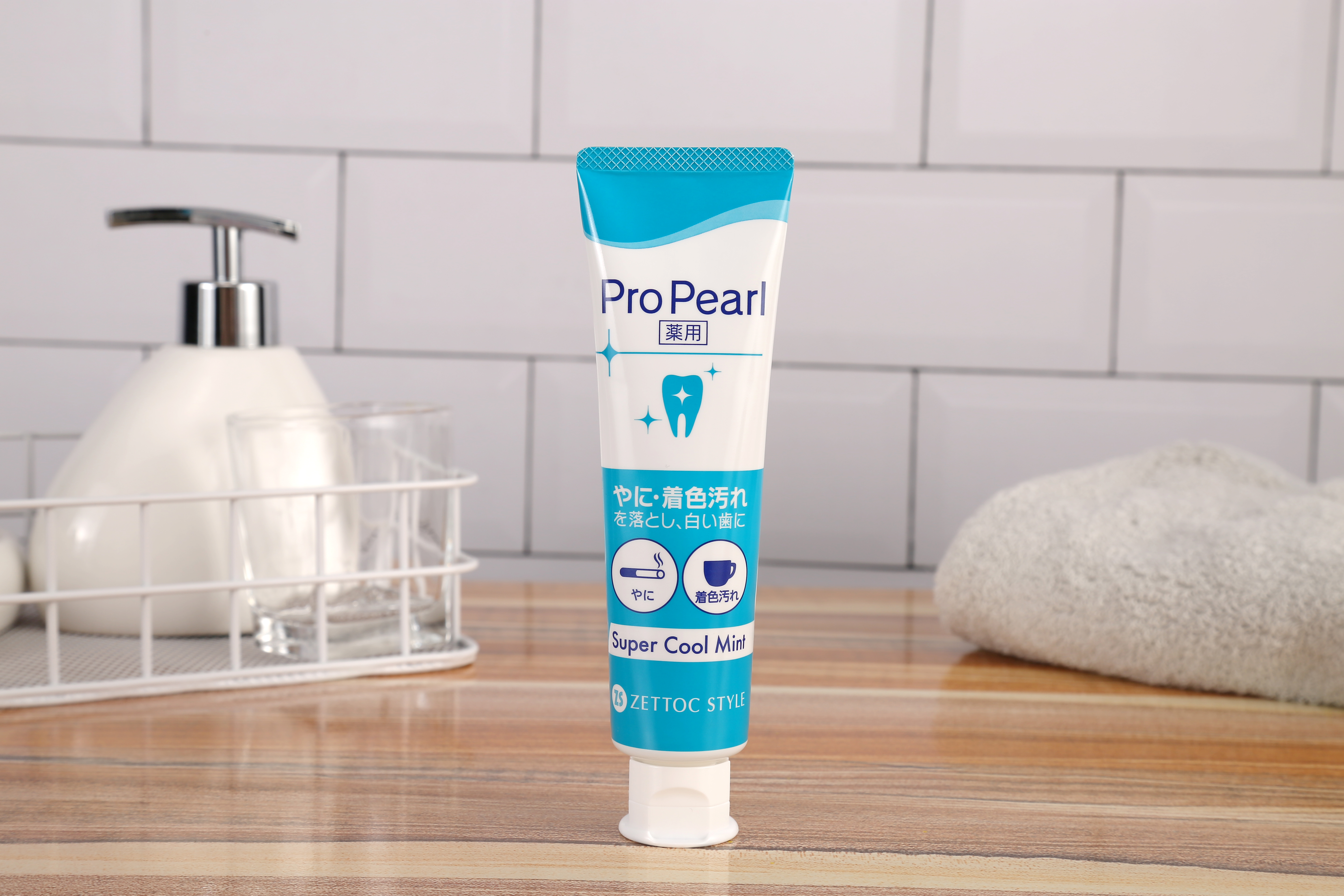 Japanese whitening toothpaste NIPPON ZETTOC ProPearl fluoride-free refreshing mint, 100 g