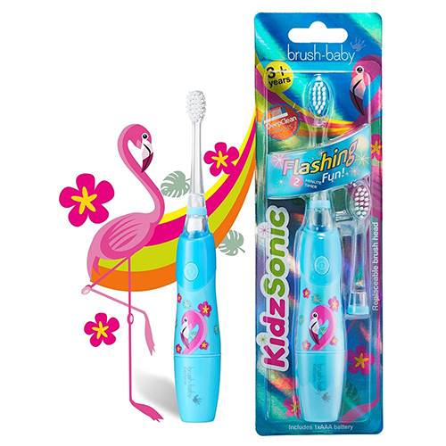 Brush-Baby KidzSonic Flamingo Sonic Electric Toothbrush for Kids from 3 Years