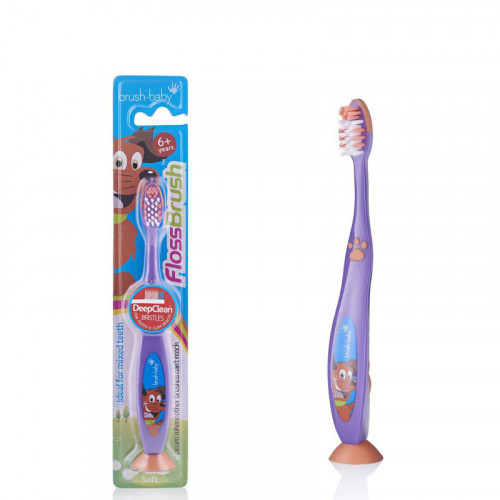 Kids Toothbrush Brush-Baby FlossBrush NEW, from 6 years, Lilac