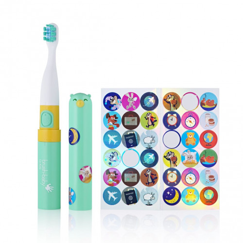 Brush-Baby Go-Kidz Teal Sonic Electric Toothbrush for Kids from 3 Years, Teal