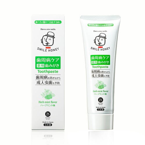 Japanese anti-cavity toothpaste NIPPON ZETTOC SMILE HONEY (meadow mint), 120 g