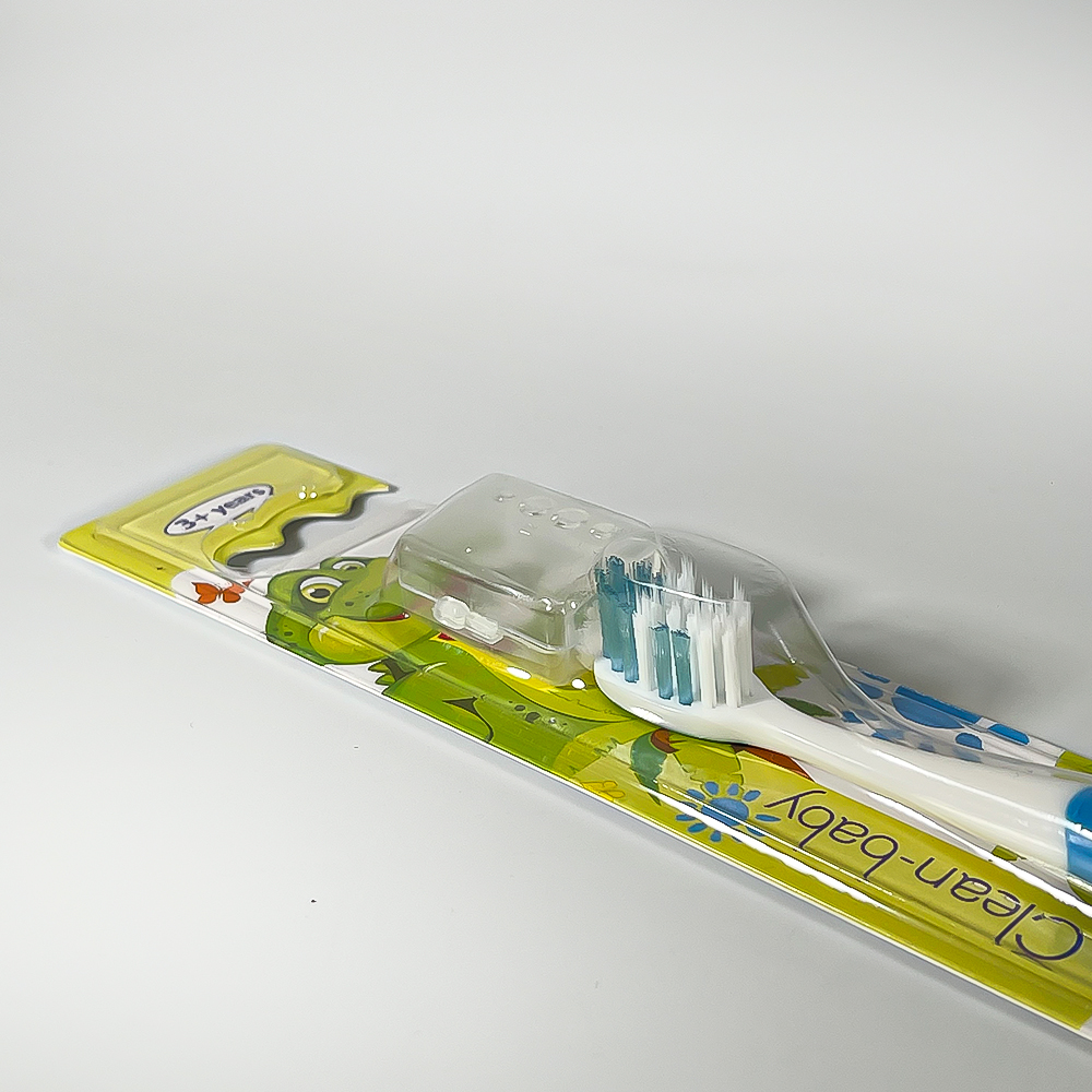 Children's toothbrush Clean-Baby, Crocodile, 3+ years, soft bristles