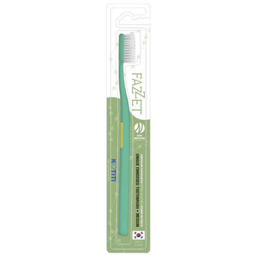 Fazzet Embossed Toothbrush, Turquoise