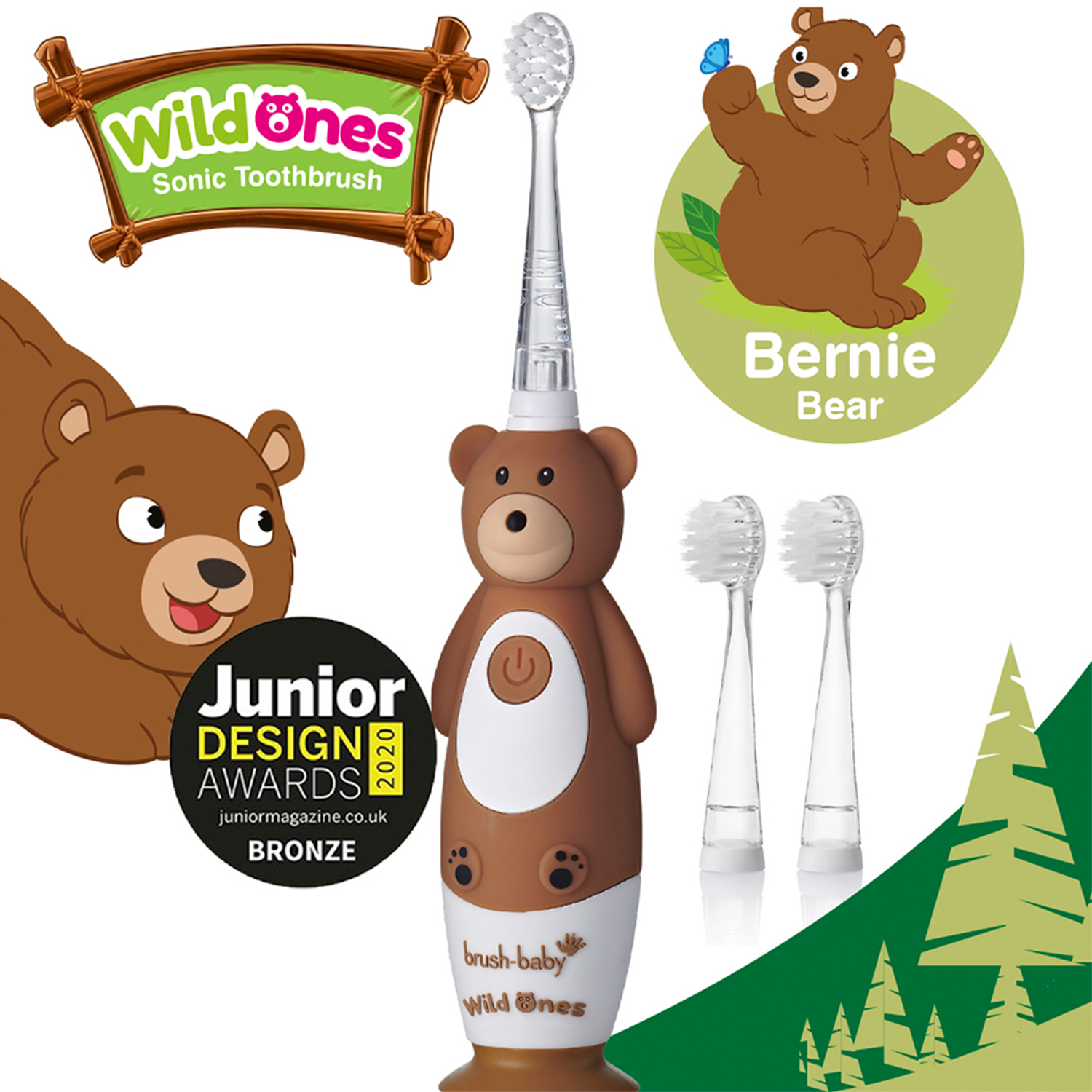 Sonic Electric Toothbrush Brush-Baby Sonic Bear 0-10 Years