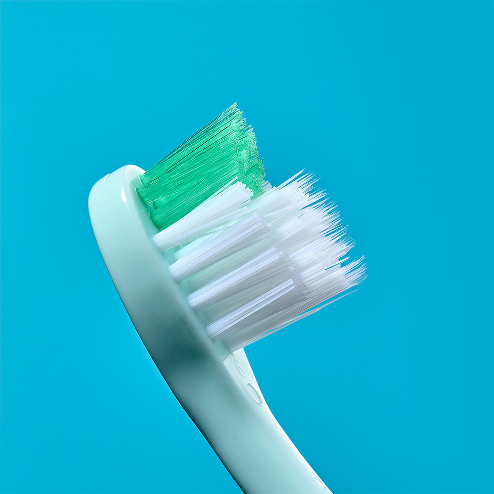 Brush-Baby FlossBrush Toothbrush, 0-3 Years, 2 pcs, Turquoise + Blue